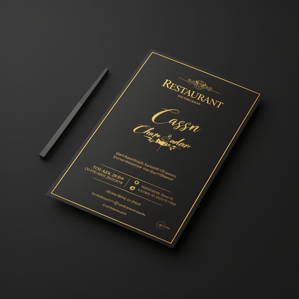 Eleganter Restaurant-Flyer